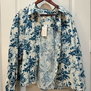 NWT Gap x love shack fancy button up